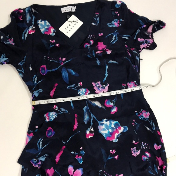 NWT TANYA TAYLOR Estrella Print Silk Midi Dress - Picture 12 of 14